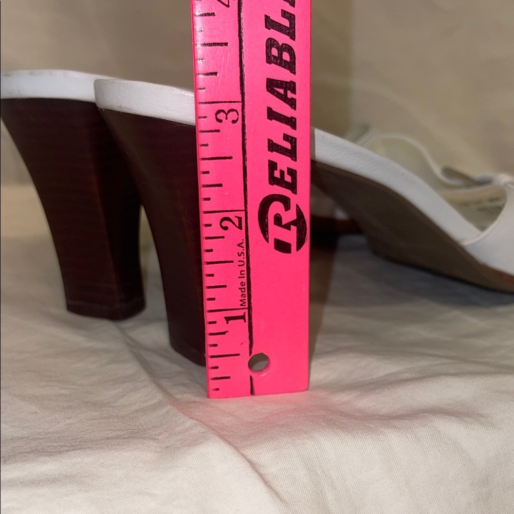 Rockport White Heeled Mules with Buckle - Picture 10 of 10